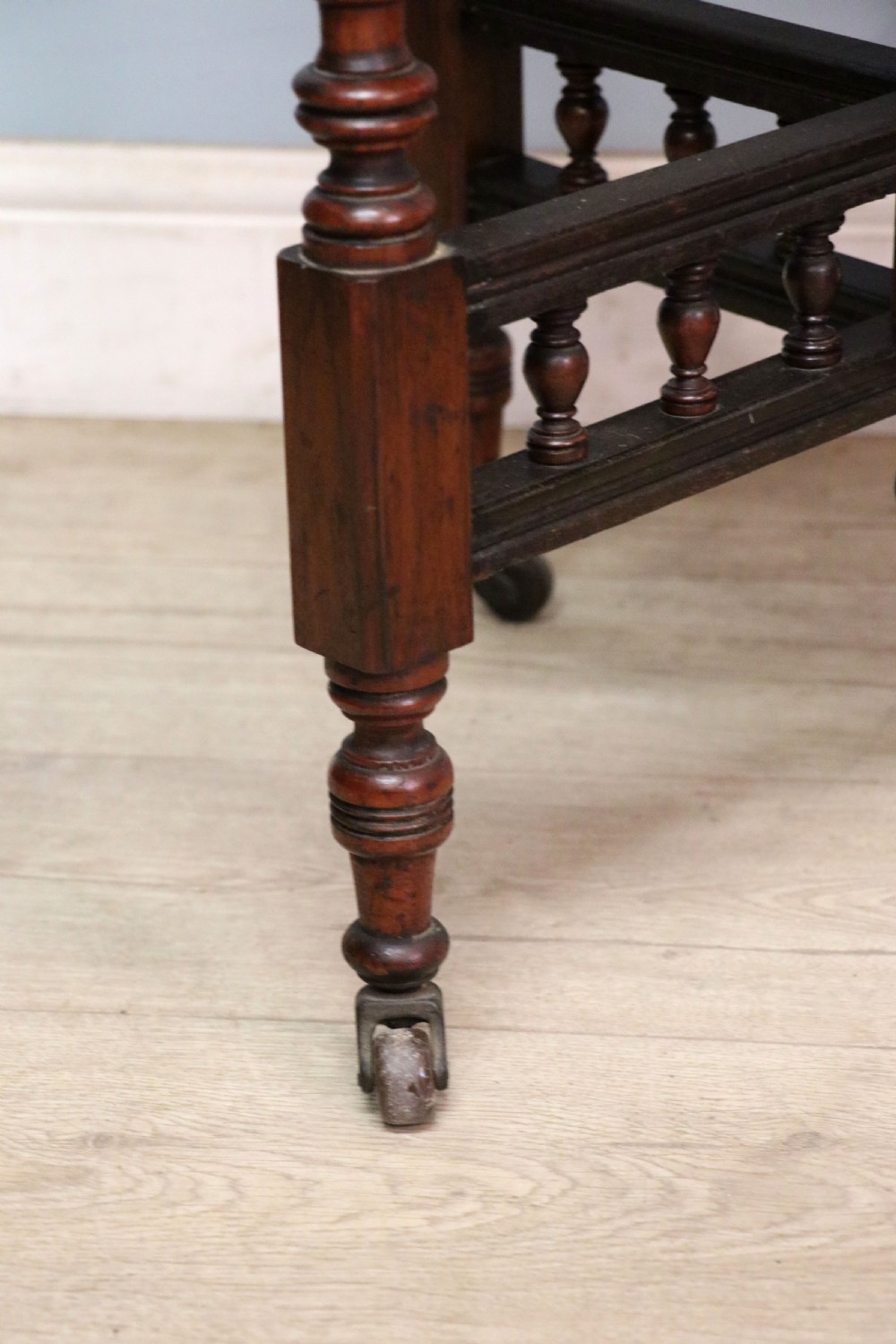 A Late Victorian lovely American walnut octagonal lamp table. View XII