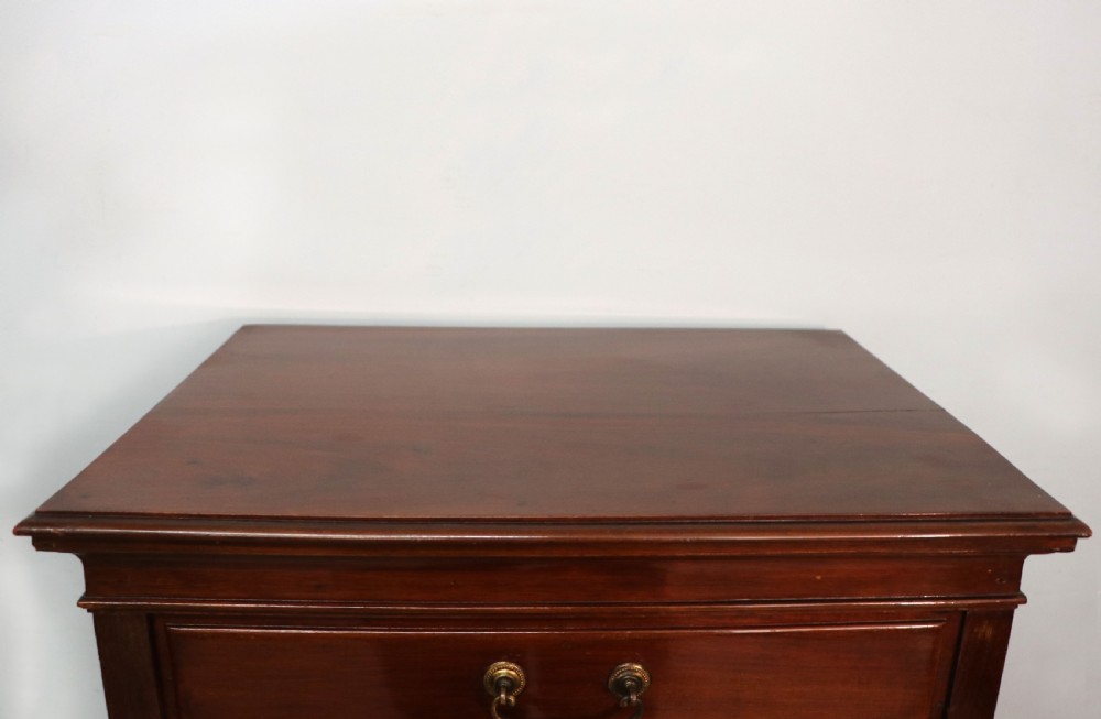 A lovely unusual early 20th century mahogany music cabinet or chest with ten drawers. View XV