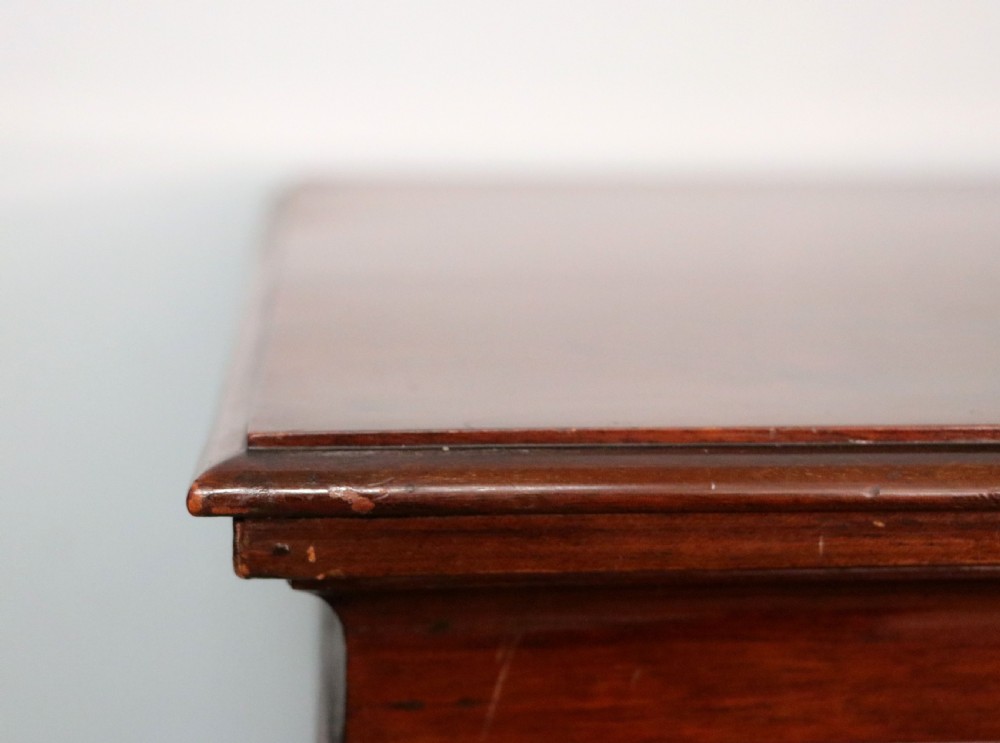 A lovely unusual early 20th century mahogany music cabinet or chest with ten drawers. View XVI