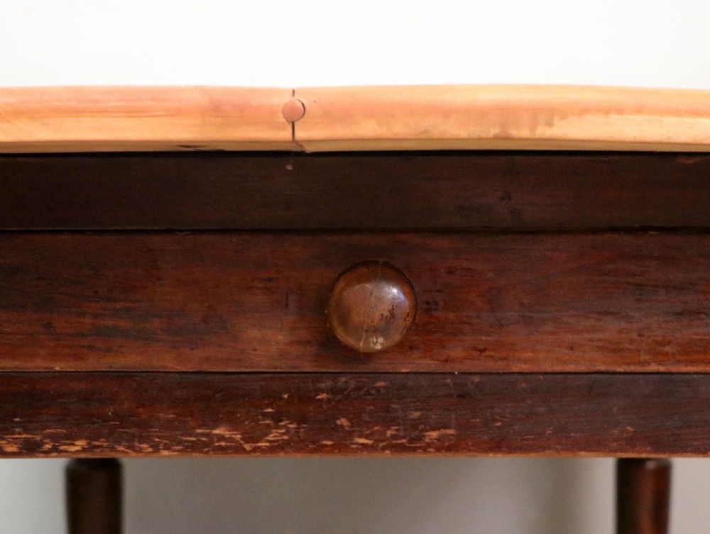 A lovely Victorian pine kitchen table with plank top. View XVII