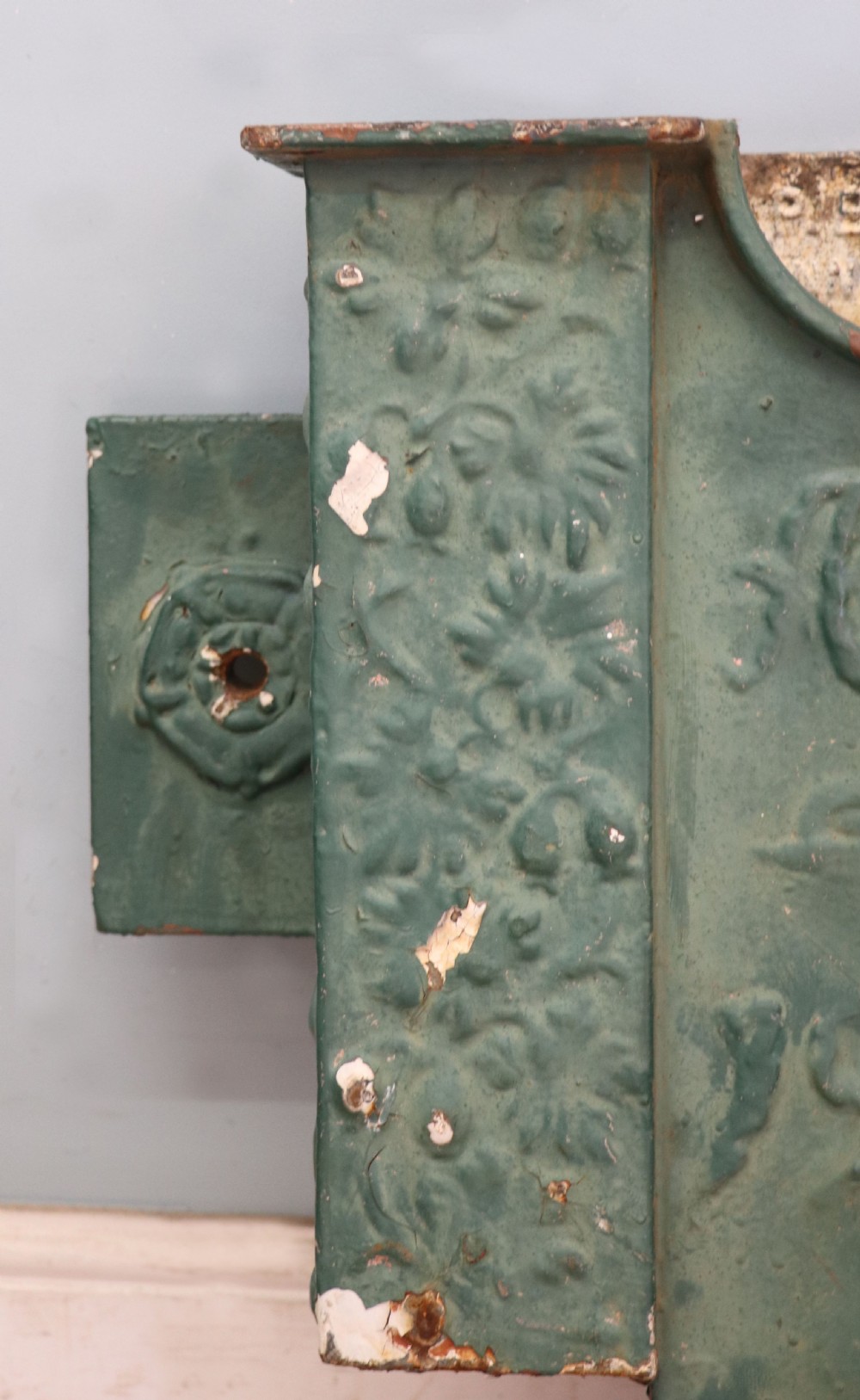  A lovely & unusual original pair of cast iron gutter hoppers. View V