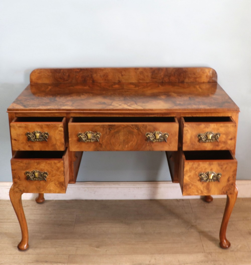 An absolutely lovely piece of Queen Anne revival walnut furniture from the 1930’s.  View II