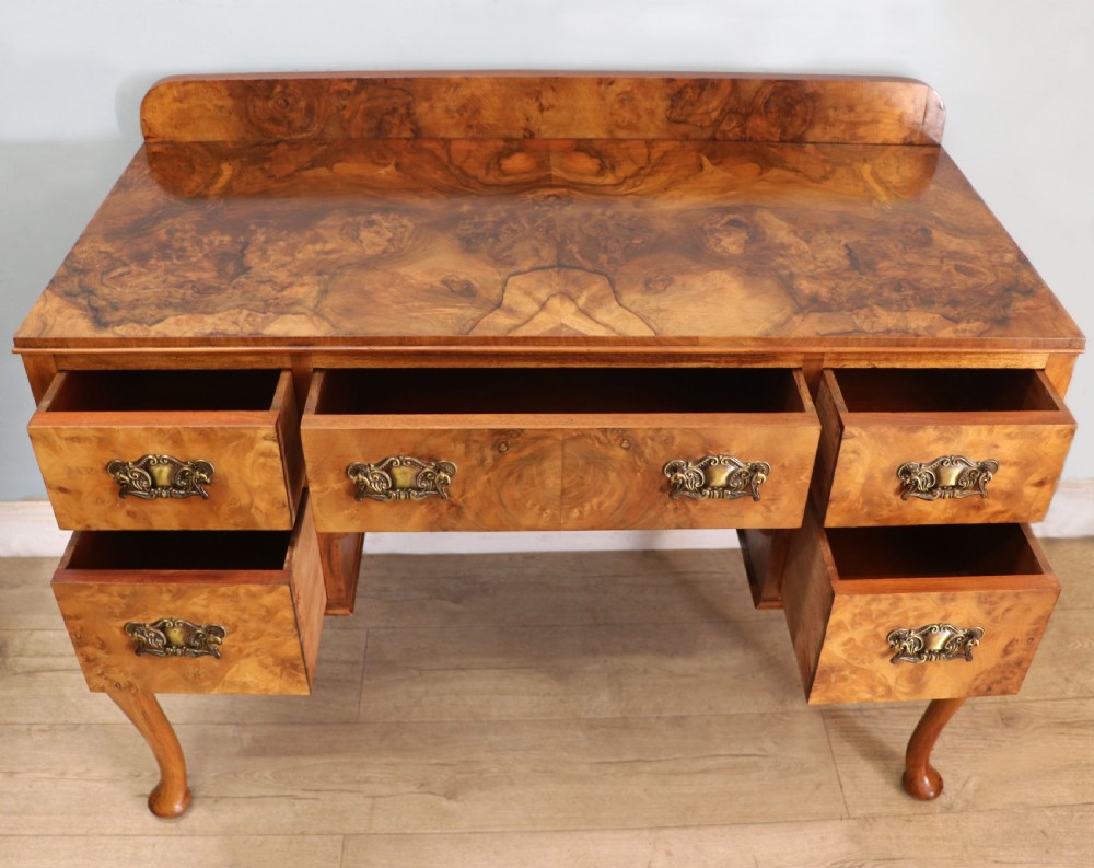 An absolutely lovely piece of Queen Anne revival walnut furniture from the 1930’s.  View III