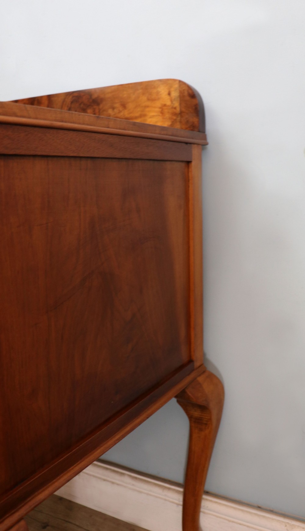 An absolutely lovely piece of Queen Anne revival walnut furniture from the 1930’s.  View IX