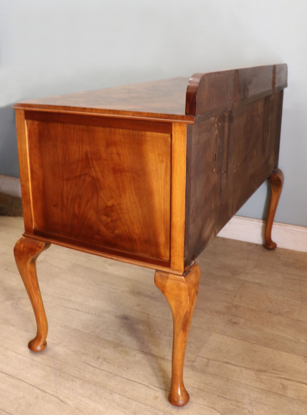 An absolutely lovely piece of Queen Anne revival walnut furniture from the 1930’s.  View XVI