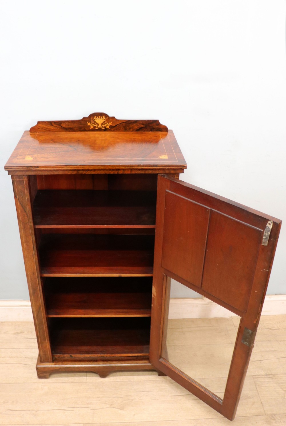 Victorian style! A lovely late 19th century hardwood former music cabinet.  View IV