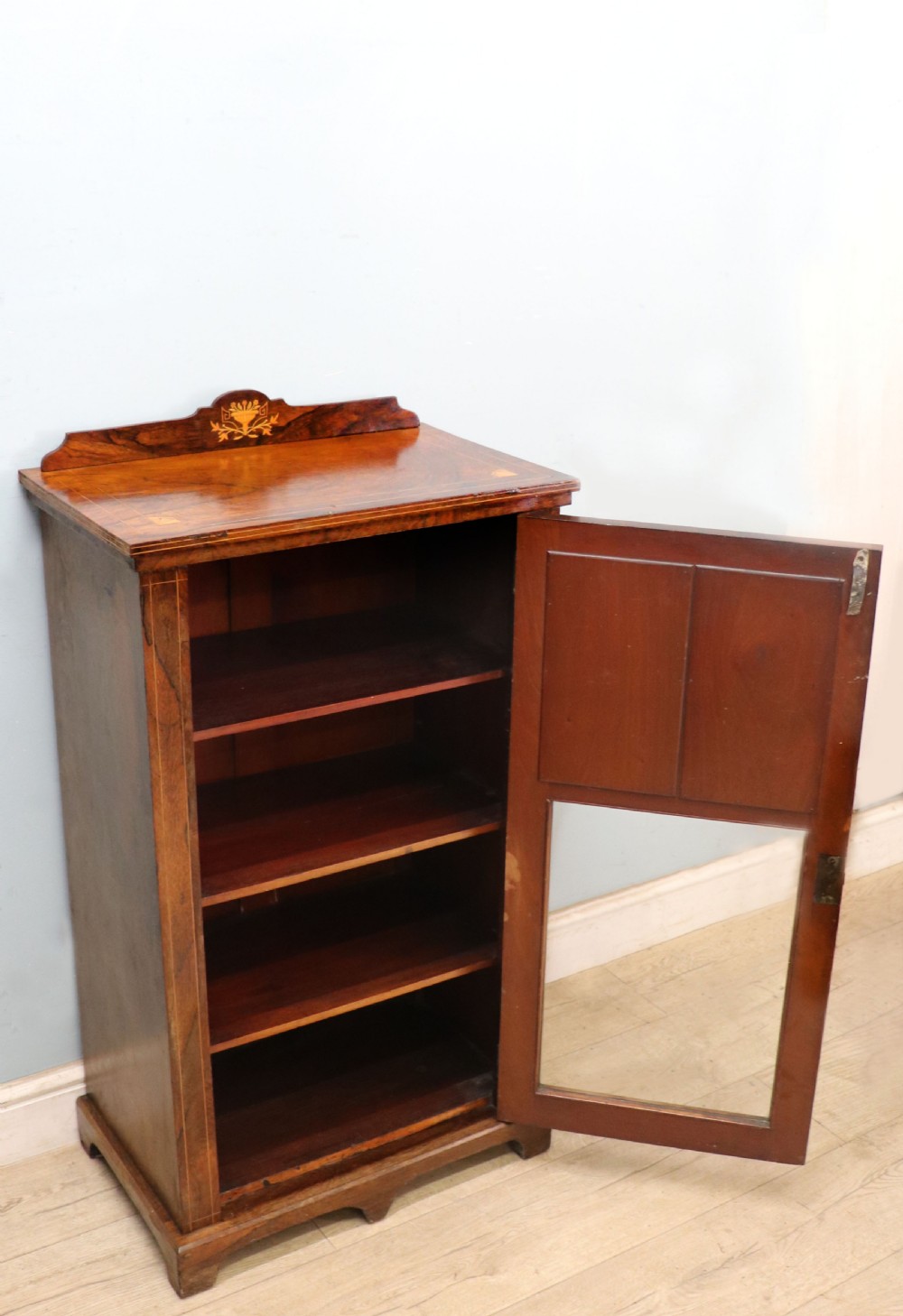 Victorian style! A lovely late 19th century hardwood former music cabinet.  View V