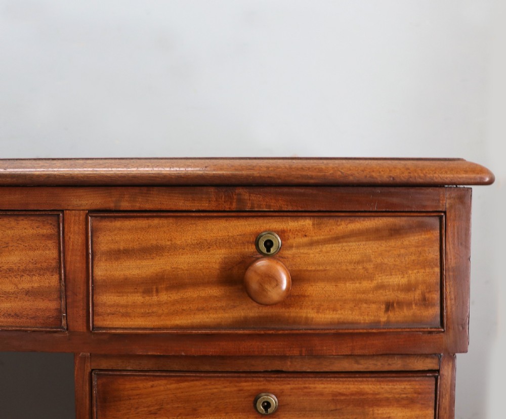 A lovely, honest 19th Century mahogany twin pedestal office desk. View XI