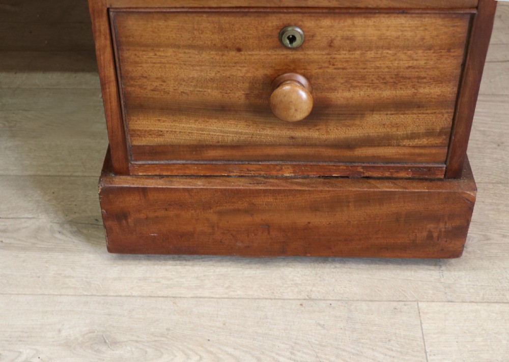 A lovely, honest 19th Century mahogany twin pedestal office desk. View XIX