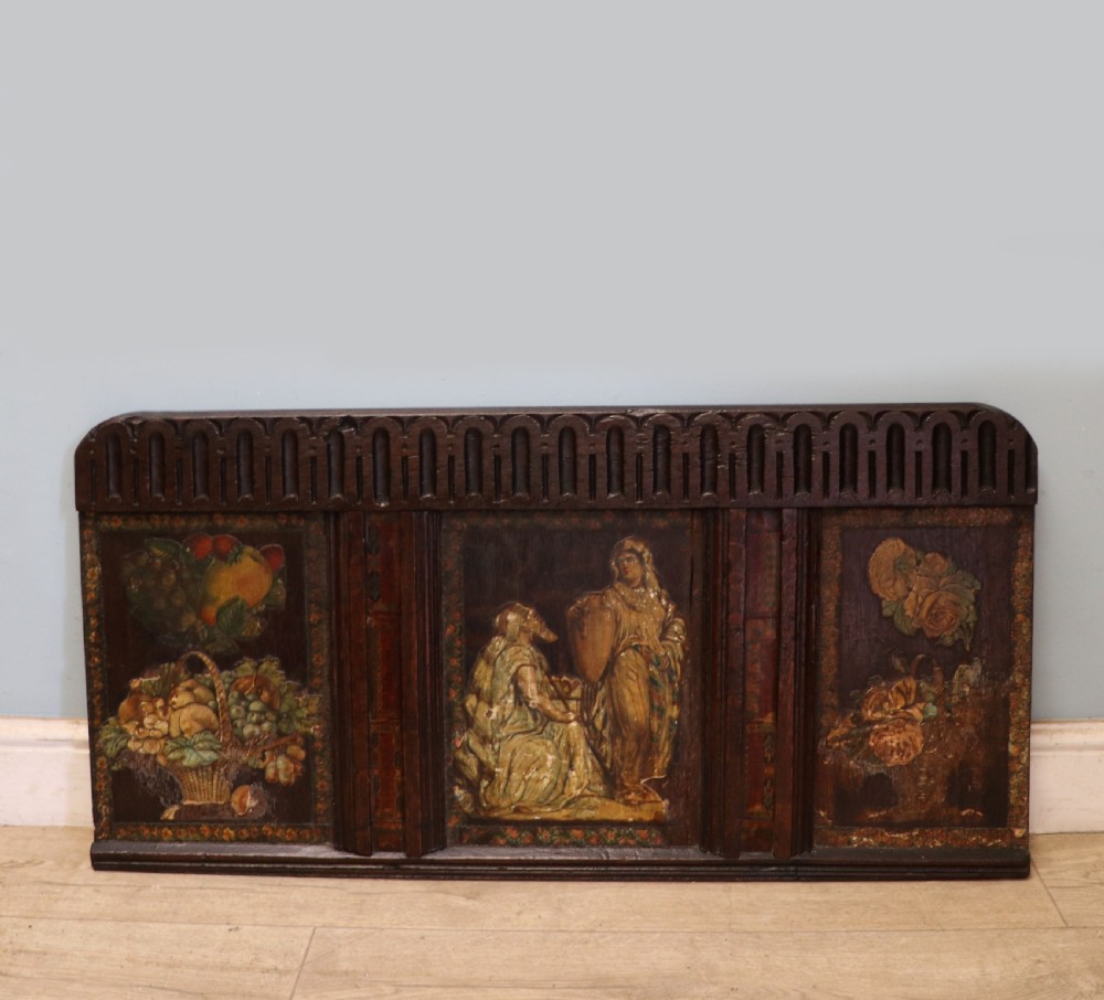 An unusual & rare wall display is crafted from an 18th century oak panel.