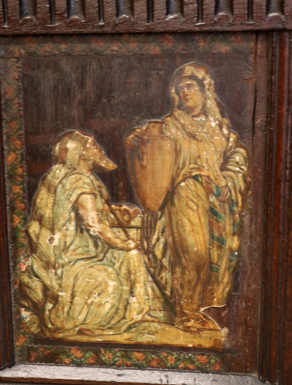 An unusual & rare wall display is crafted from an 18th century oak panel. View VI