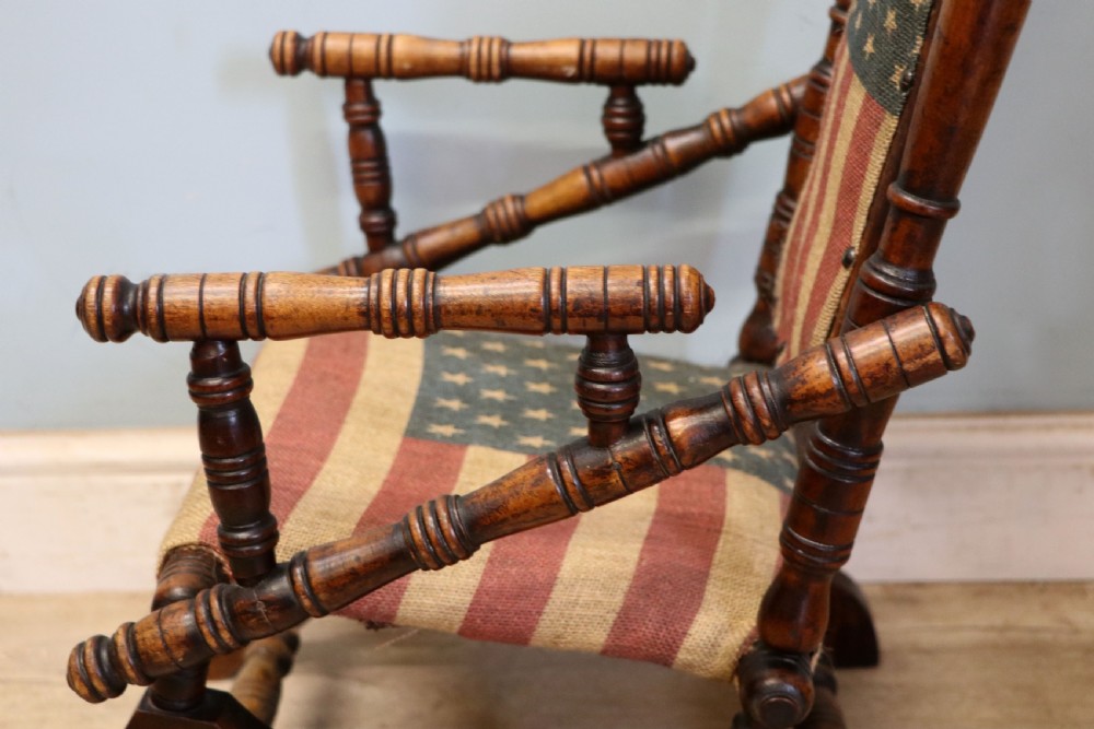 An absolutely lovely, charming late 19th century American child’s rocking chair. View XXII