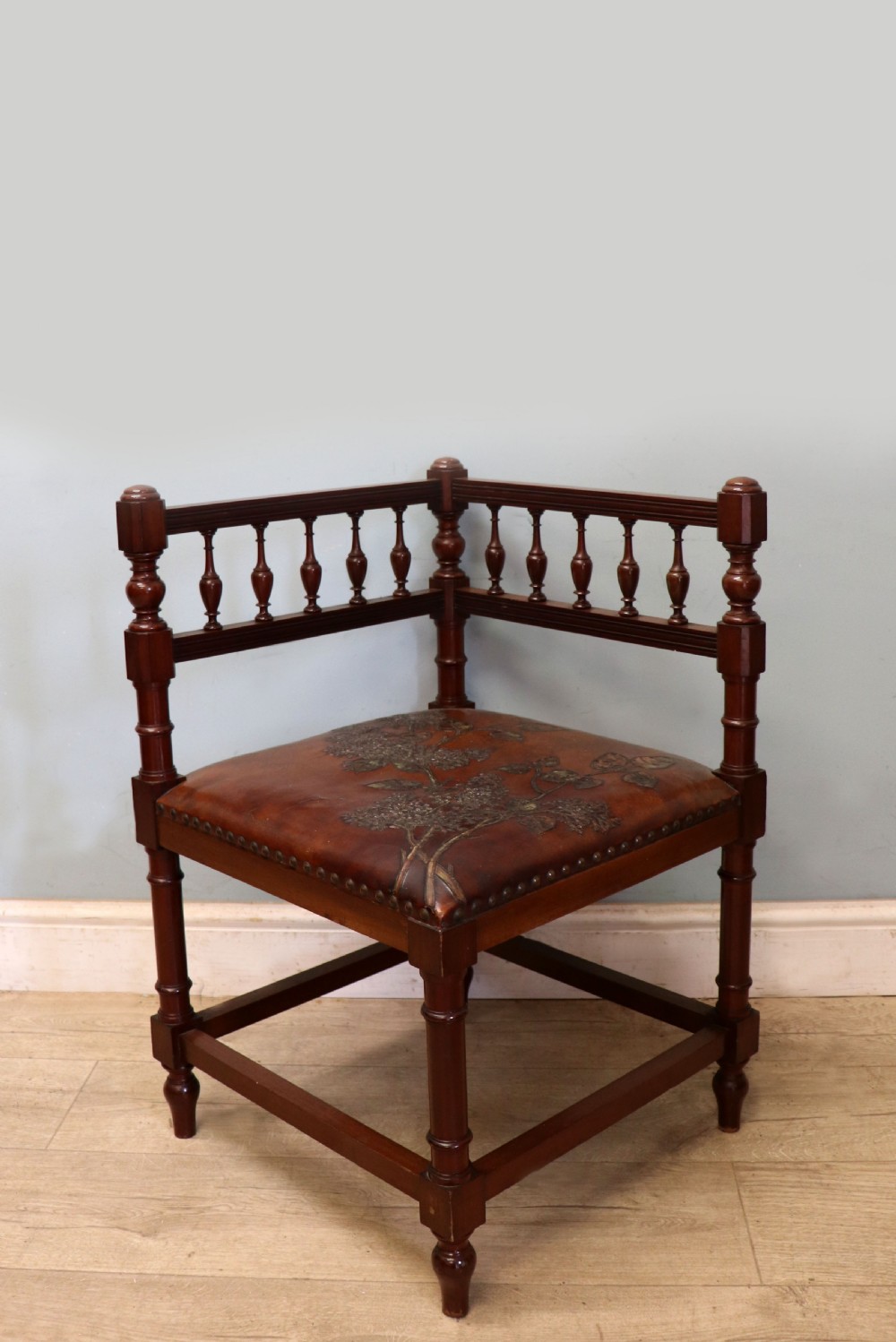 A lovely unusual late Victorian corner chair.
