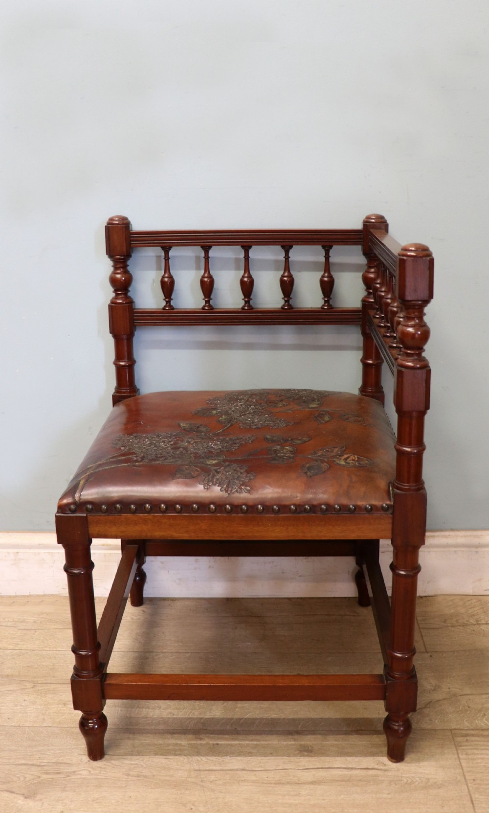 A lovely unusual late Victorian corner chair. View III