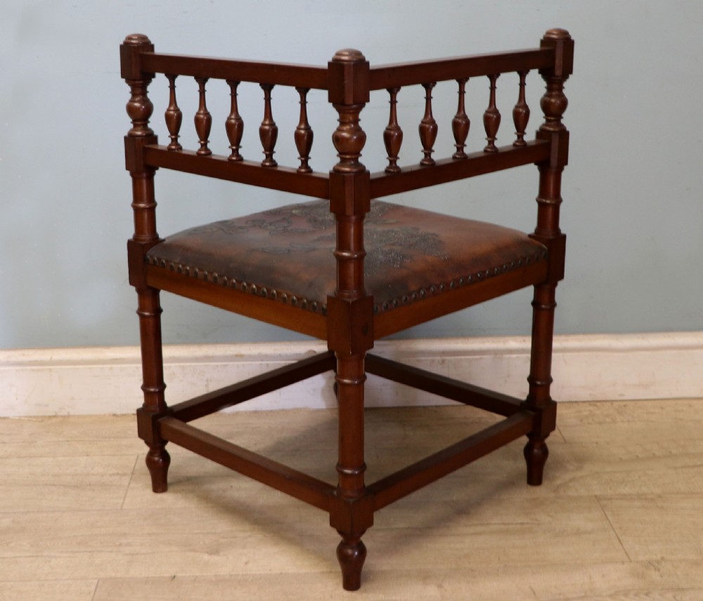 A lovely unusual late Victorian corner chair. View VII