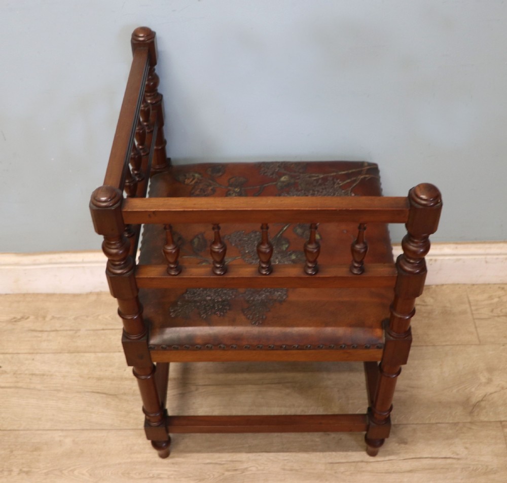 A lovely unusual late Victorian corner chair. View IX