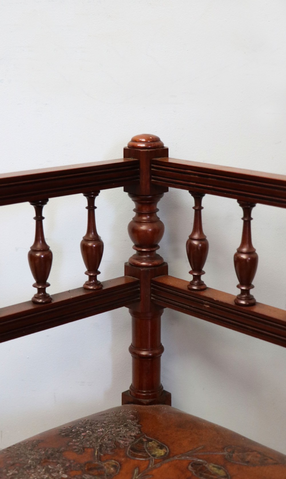 A lovely unusual late Victorian corner chair. View XIII