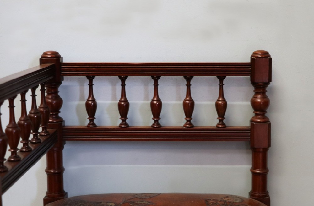A lovely unusual late Victorian corner chair. View XV