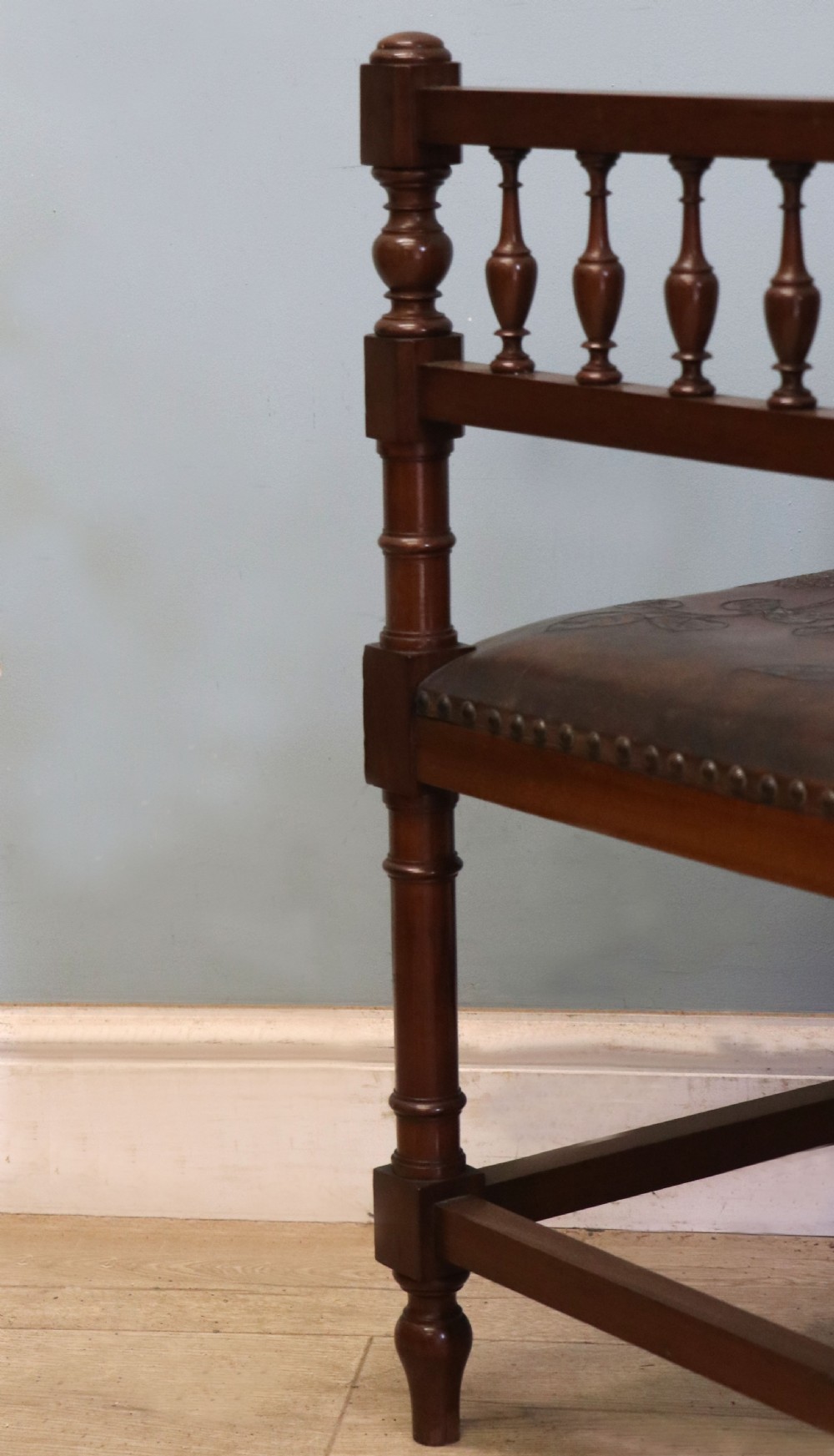 A lovely unusual late Victorian corner chair. View XVII