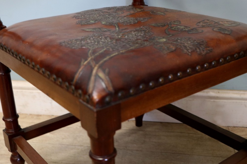 A lovely unusual late Victorian corner chair. View XXVII