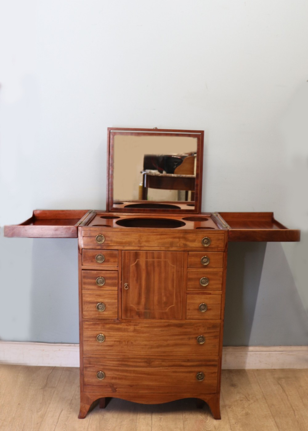 George III mahogany combination washstand View II