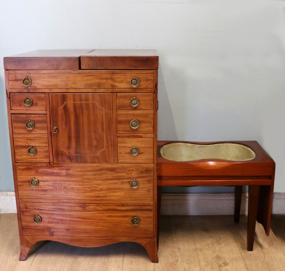 George III mahogany combination washstand View IV