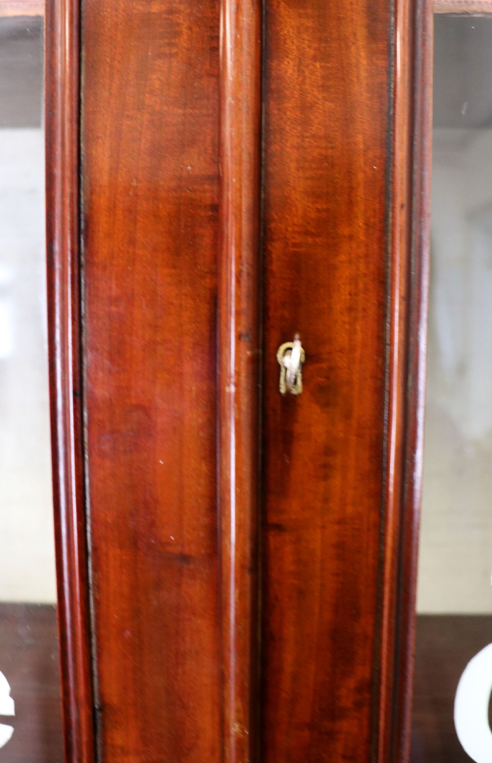 A beautiful quality Victorian mahogany bookcase cabinet, later sign written with the Home Office logo.  View X