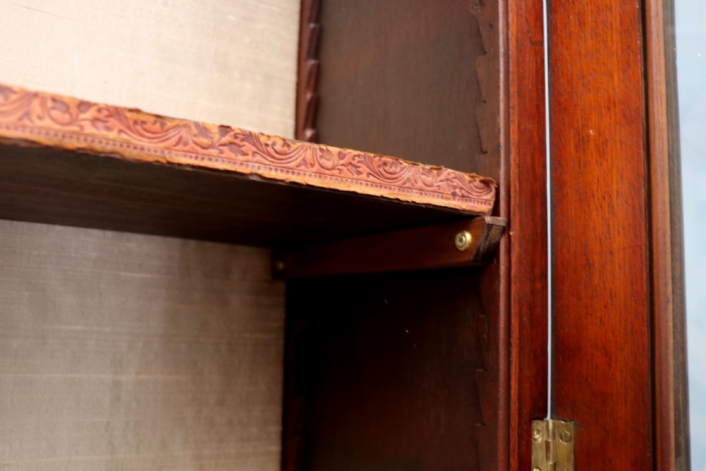 A beautiful quality Victorian mahogany bookcase cabinet, later sign written with the Home Office logo.  View XXIII