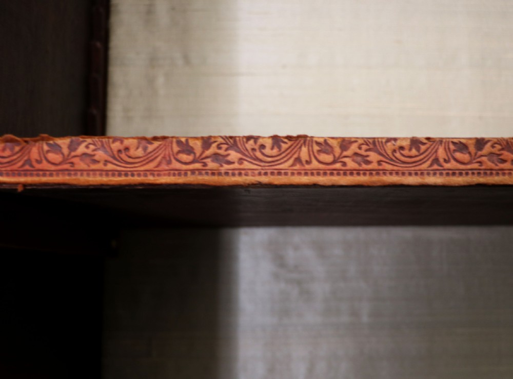 A beautiful quality Victorian mahogany bookcase cabinet, later sign written with the Home Office logo.  View XXIV