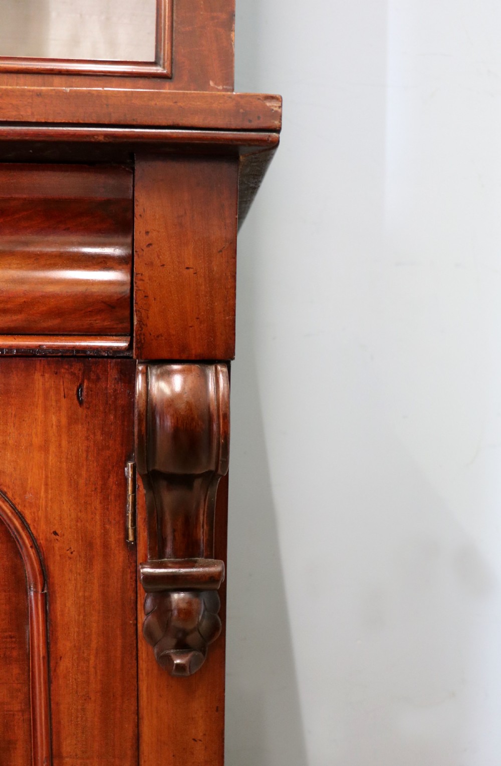 A beautiful quality Victorian mahogany bookcase cabinet, later sign written with the Home Office logo.  View XXVI