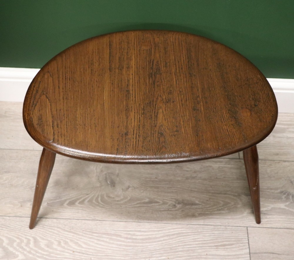 A wonderful iconic nest of three rare Ercol ‘pebble’ tables. View VI