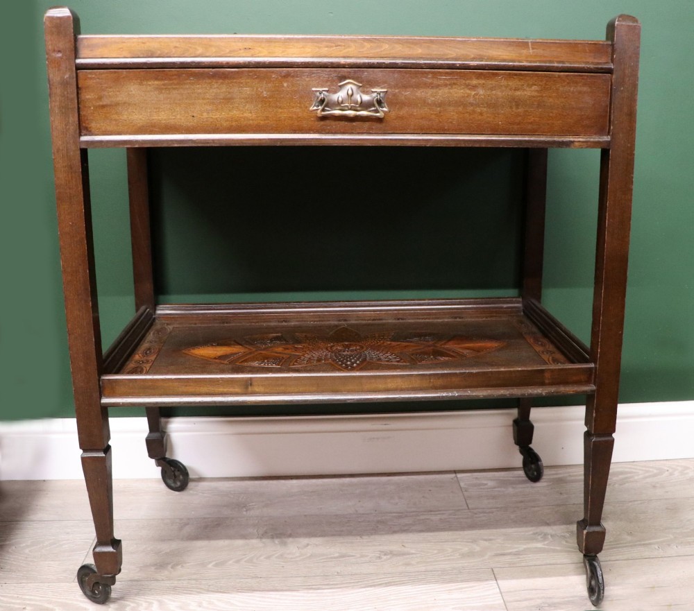 A lovely late 19th century food or tea trolley. View II