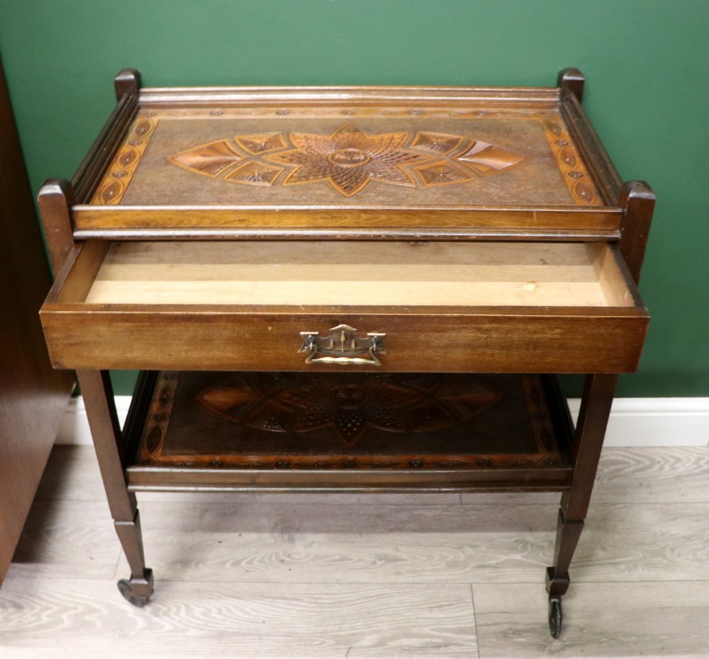 A lovely late 19th century food or tea trolley. View III