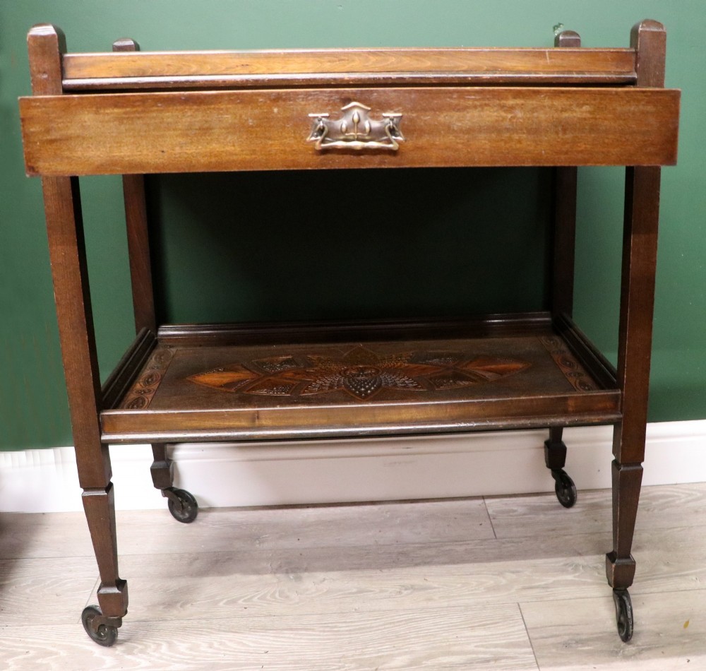A lovely late 19th century food or tea trolley. View IV