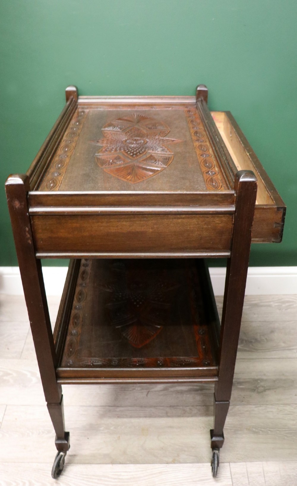A lovely late 19th century food or tea trolley. View VI