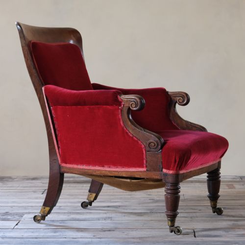 George IV Mahogany Library Armchair