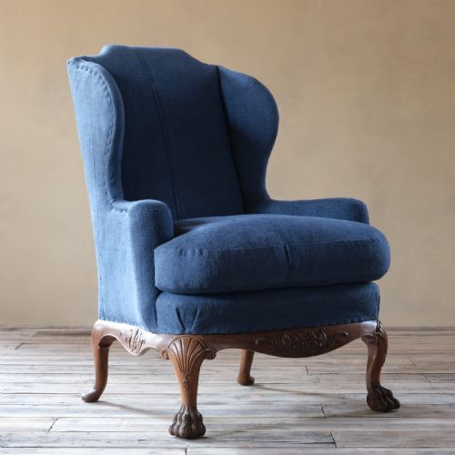 Late 19th Century George I Style Walnut Wingback Armchair