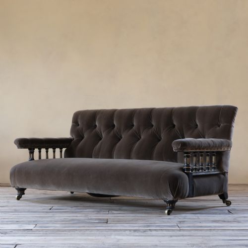 Howard and Sons Aesthetic Movement Open Arm Sofa