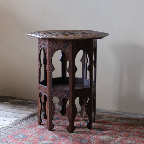 Antique Carved Moorish Side Table C1900