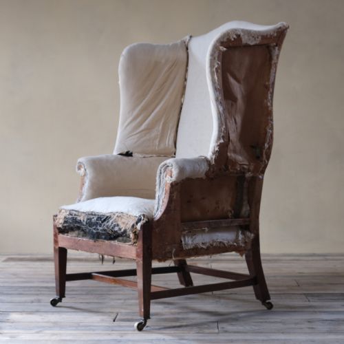 Antique George III Style Wingback Armchair
