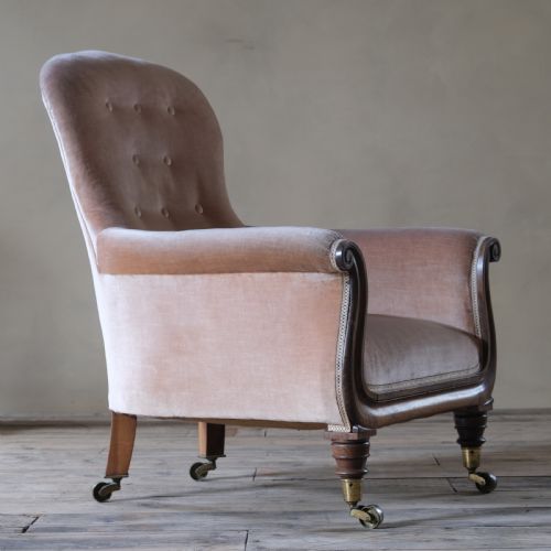 Regency Walnut Library Armchair