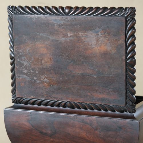 ANTIQUE REGENCY WILLIAM IV ROSEWOOD TEAPOY - ADDITIONAL PHOTO 3