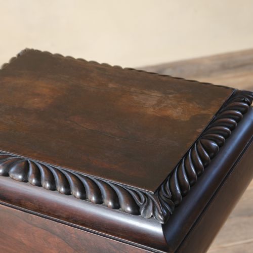 ANTIQUE REGENCY WILLIAM IV ROSEWOOD TEAPOY - ADDITIONAL PHOTO 8