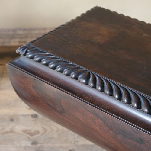 ANTIQUE REGENCY WILLIAM IV ROSEWOOD TEAPOY - ADDITIONAL PHOTO 9