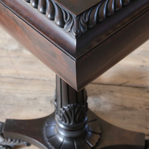 ANTIQUE REGENCY WILLIAM IV ROSEWOOD TEAPOY - ADDITIONAL PHOTO 10