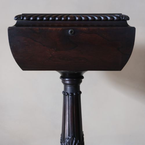 ANTIQUE REGENCY WILLIAM IV ROSEWOOD TEAPOY - ADDITIONAL PHOTO 15