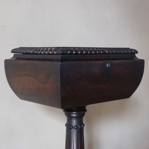 ANTIQUE REGENCY WILLIAM IV ROSEWOOD TEAPOY - ADDITIONAL PHOTO 16