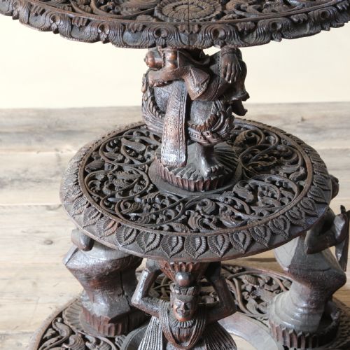 LATE 19TH CENTURY BURMESE TWO TIER SIDE TABLE - ADDITIONAL PHOTO 1