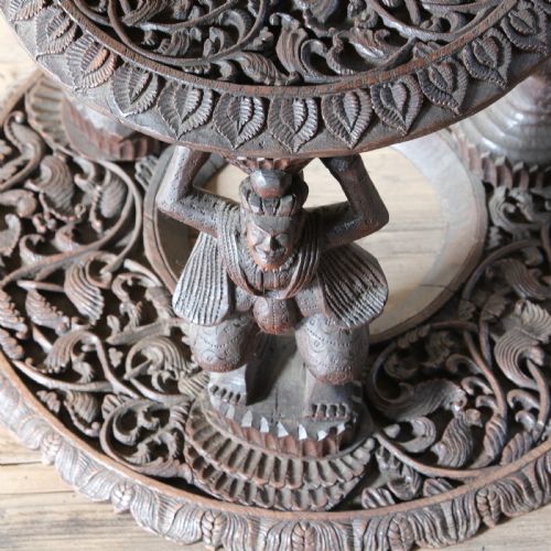 LATE 19TH CENTURY BURMESE TWO TIER SIDE TABLE - ADDITIONAL PHOTO 4