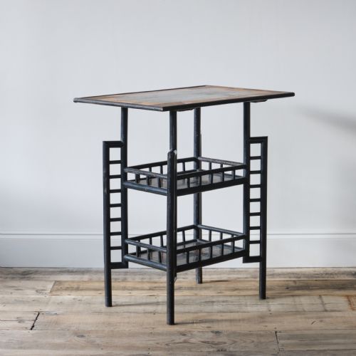 ANGLO JAPANESE BLACK LACQUERED 3 TIER SIDE TABLE - ADDITIONAL PHOTO 5